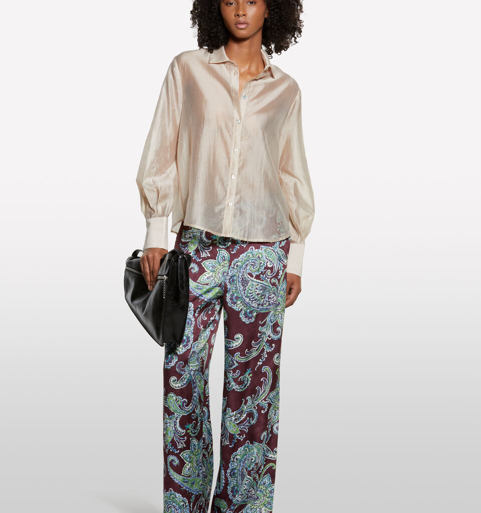Beige semi sheer shirt - women's shirts - Beige | Sisley image number 1
